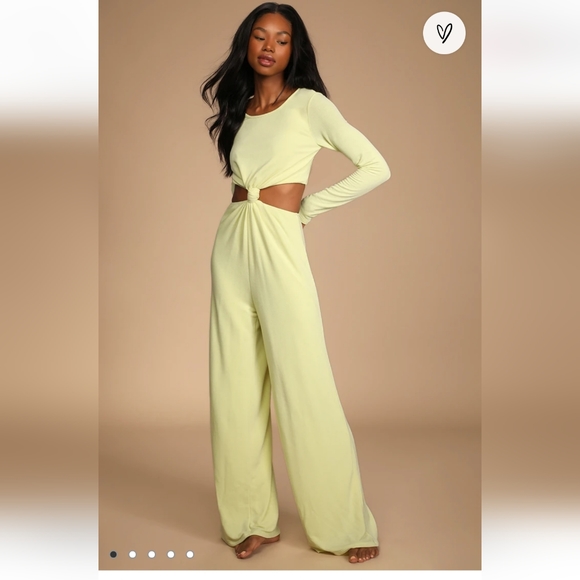 Lulus Pants - 💫NWT💫LULUS CHOSE TO CHILL LONG SLEEVE CUTOUT WIDE LEG JUMPSUIT WOMEN'S LARGE